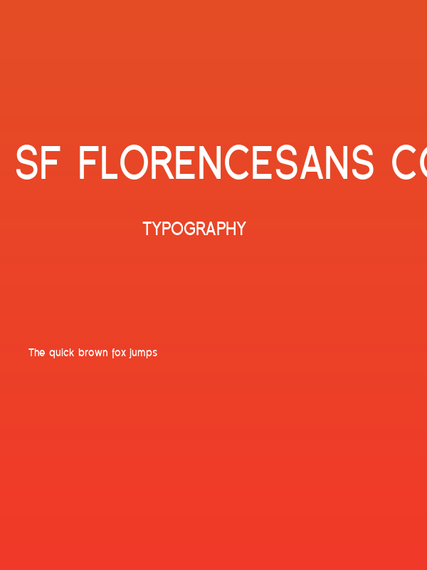 SF Florencesans Cond Bold Poster