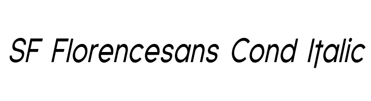SF Florencesans Cond Italic Font