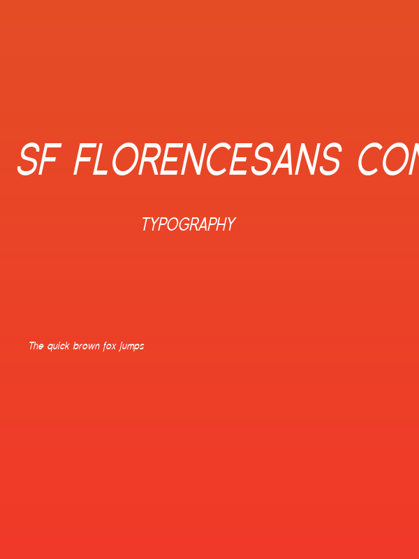 SF Florencesans Cond Italic Poster
