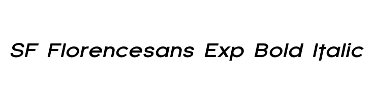 SF Florencesans Exp Bold Italic Font