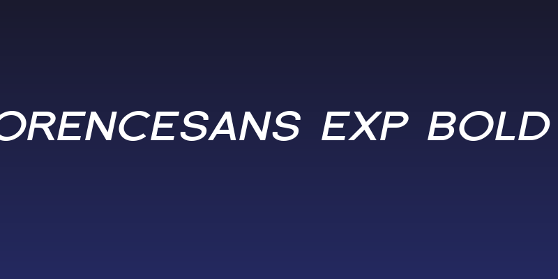 SF Florencesans Exp Bold Italic Social Header