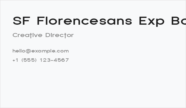 SF Florencesans Exp Bold Business Card