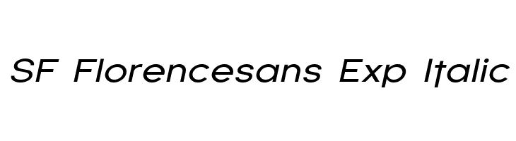 SF Florencesans Exp Italic Font