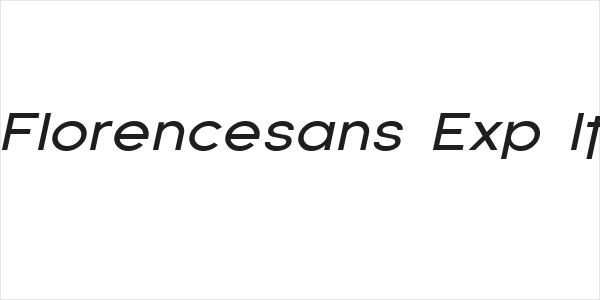 SF Florencesans Exp Italic Logo