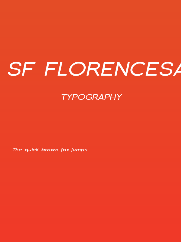 SF Florencesans Exp Italic Poster