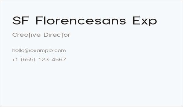 SF Florencesans Exp Business Card