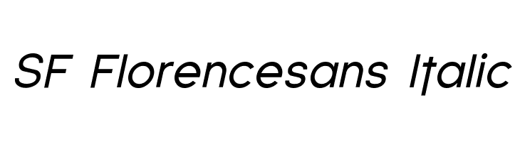 SF Florencesans Italic Font