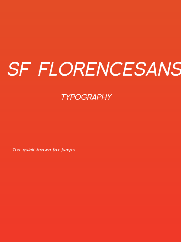 SF Florencesans Italic Poster