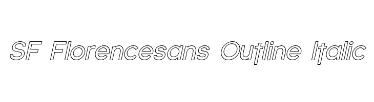 SF Florencesans Outline Italic  नि: शुल्क फ़ॉन्ट्स डाउनलोड