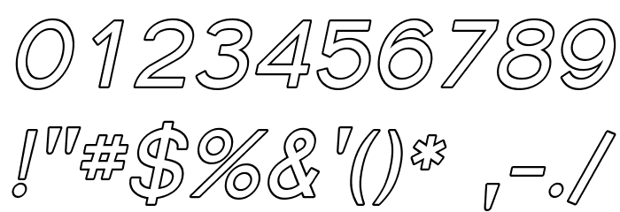 SF Florencesans Outline Italic Font OTHER CHARS