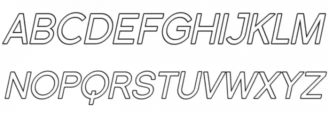 SF Florencesans Outline Italic Schriftart Groß