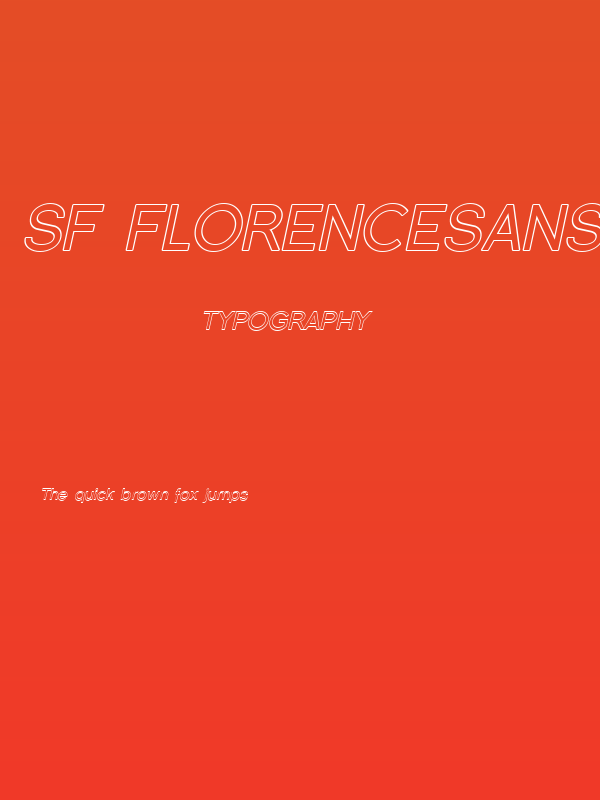 SF Florencesans Outline Italic Poster