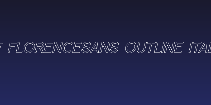 SF Florencesans Outline Italic Social Header