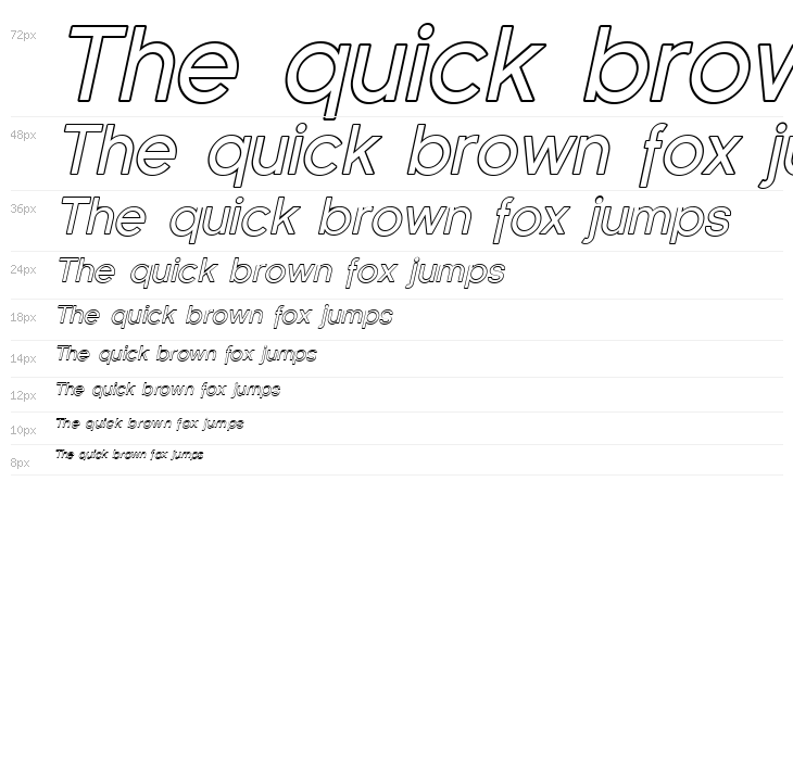 SF Florencesans Outline Italic Waterfall