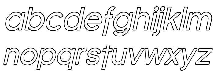 SF Florencesans Outline Italic Font LOWERCASE