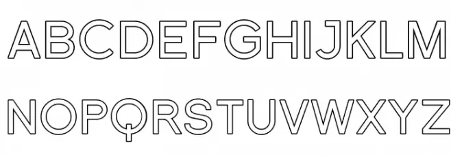SF Florencesans Outline خط أحرف كبيرة