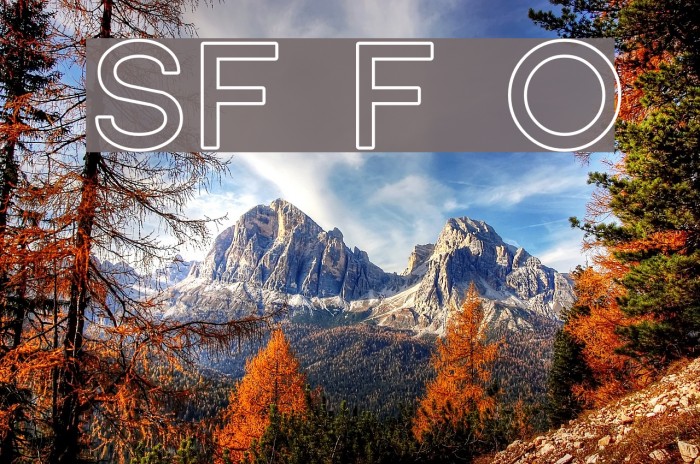 SF Florencesans Outline Font examples