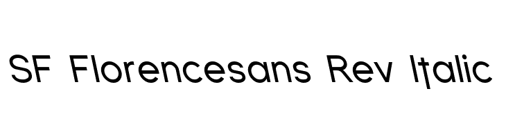 SF Florencesans Rev Italic Font