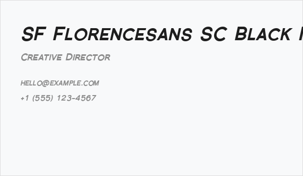 SF Florencesans SC Black Italic Business Card