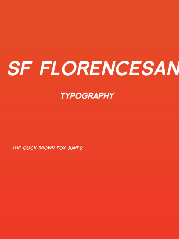 SF Florencesans SC Black Italic Poster
