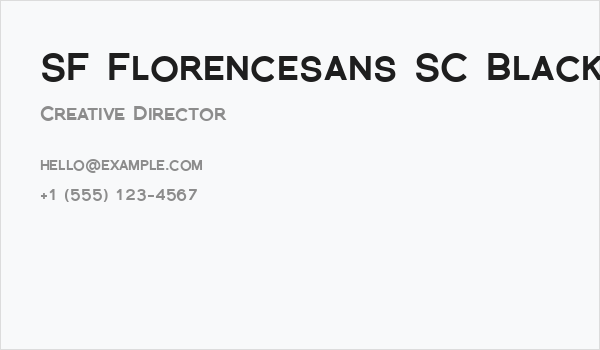 SF Florencesans SC Black Business Card