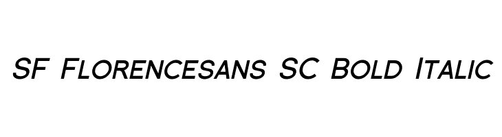 SF Florencesans SC Bold Italic Font