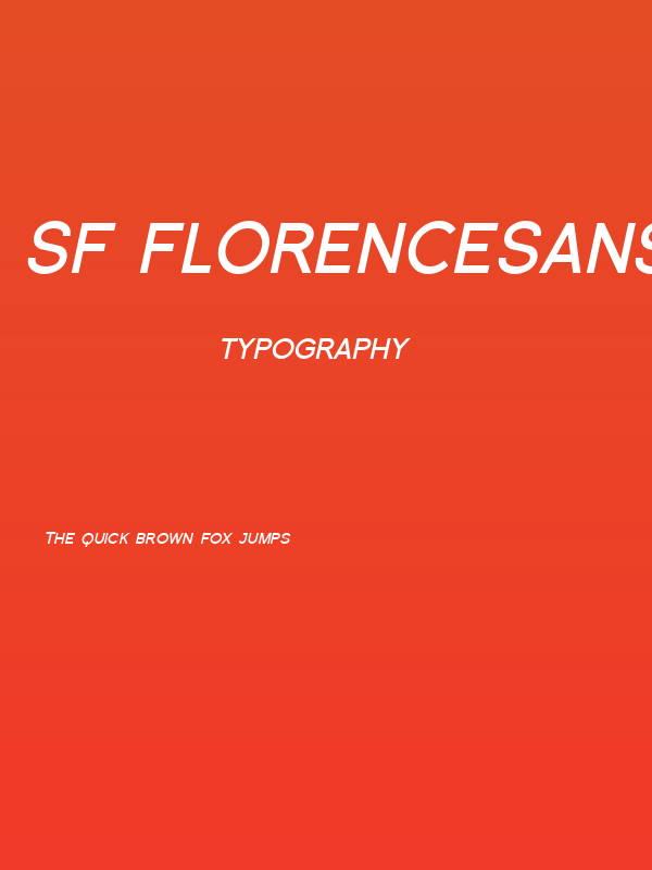 SF Florencesans SC Bold Italic Poster