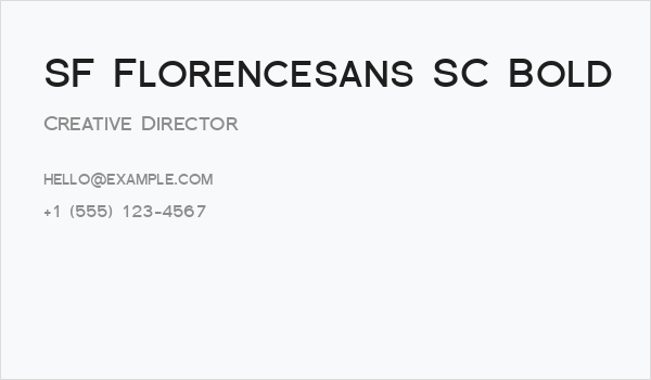SF Florencesans SC Bold Business Card
