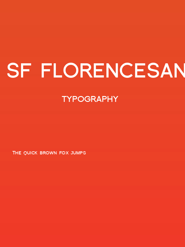 SF Florencesans SC Bold Poster