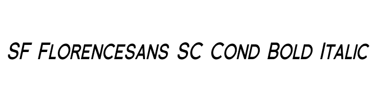 SF Florencesans SC Cond Bold Italic Font
