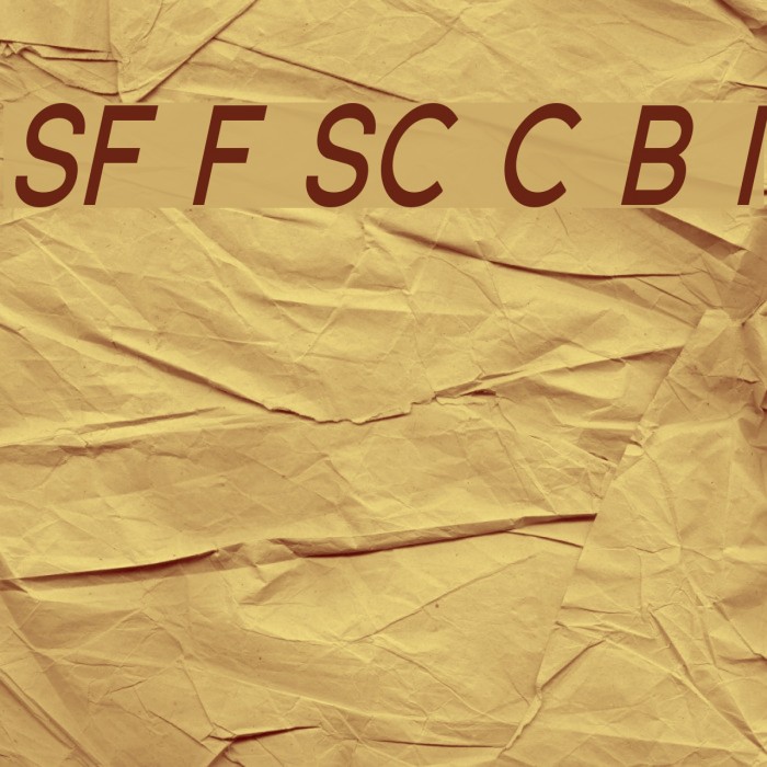 SF Florencesans SC Cond Bold Italic Font examples