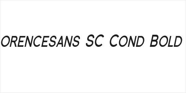 SF Florencesans SC Cond Bold Italic Logo