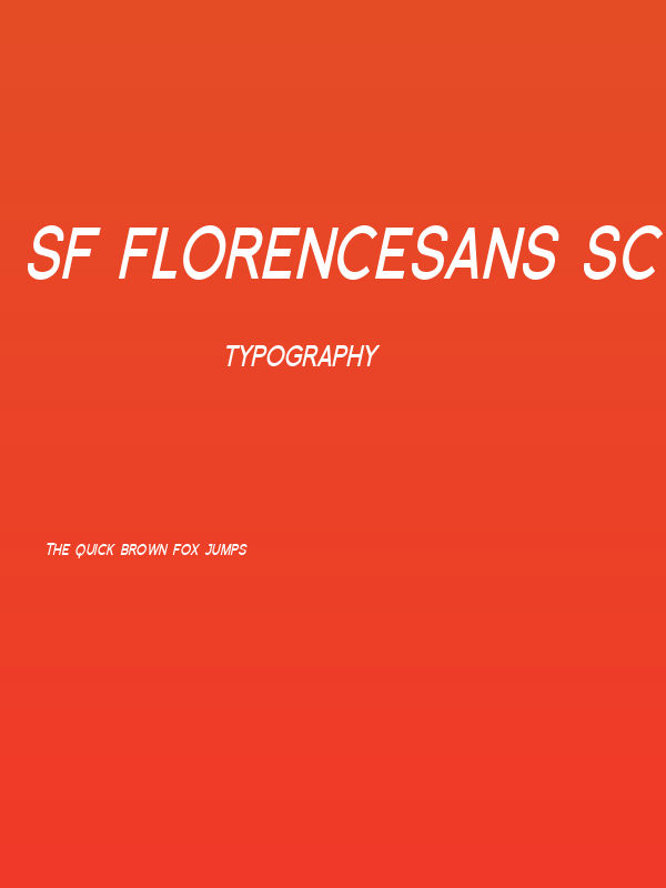SF Florencesans SC Cond Bold Italic Poster