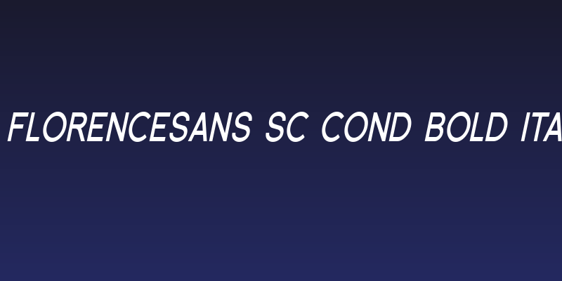 SF Florencesans SC Cond Bold Italic Social Header