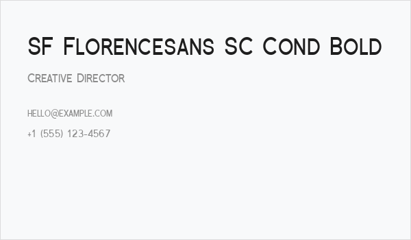 SF Florencesans SC Cond Bold Business Card