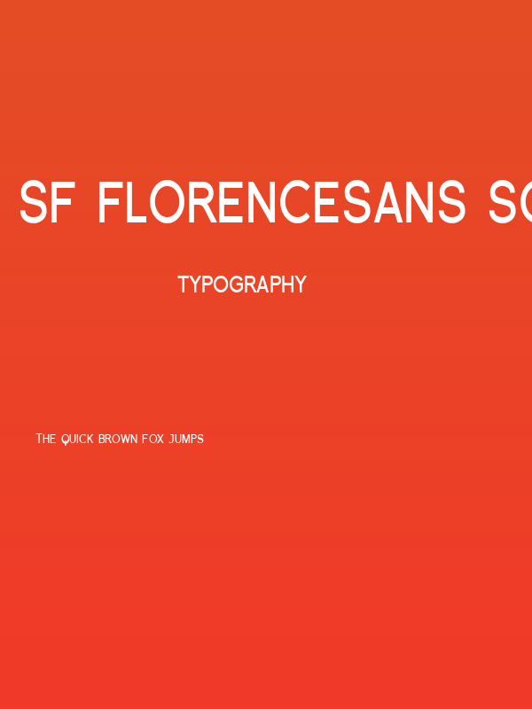 SF Florencesans SC Cond Bold Poster