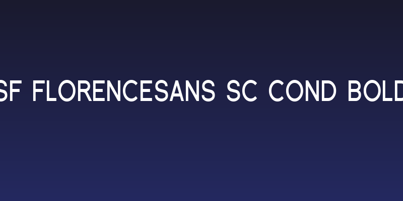 SF Florencesans SC Cond Bold Social Header