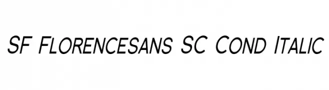 SF Florencesans SC Cond Italic  नि: शुल्क फ़ॉन्ट्स डाउनलोड