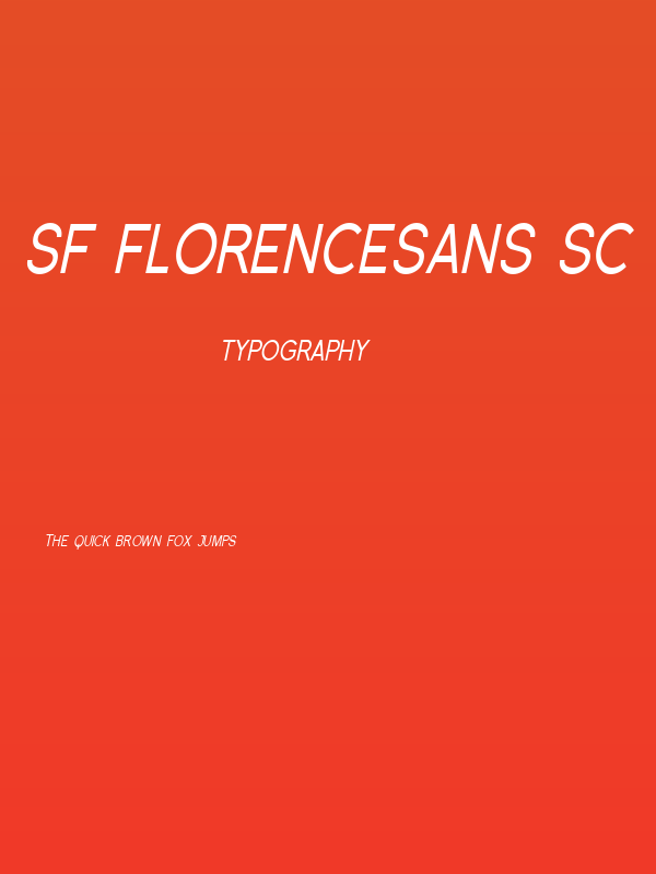 SF Florencesans SC Cond Italic Poster