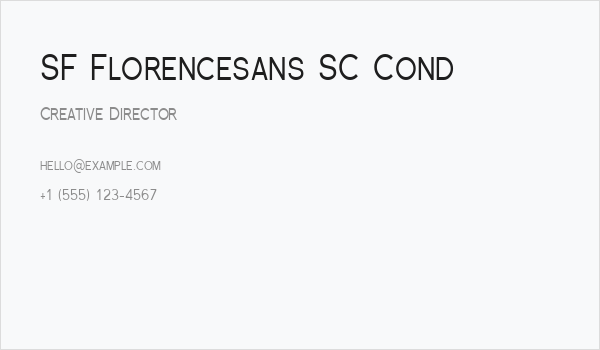 SF Florencesans SC Cond Business Card