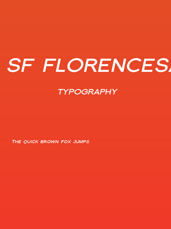 SF Florencesans SC Exp Bold Italic Poster