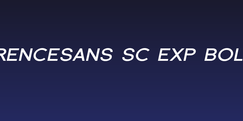 SF Florencesans SC Exp Bold Italic Social Header