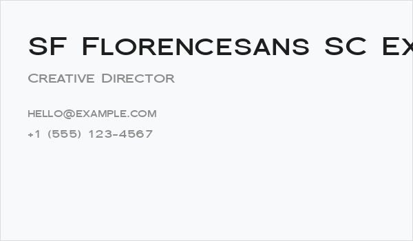 SF Florencesans SC Exp Bold Business Card