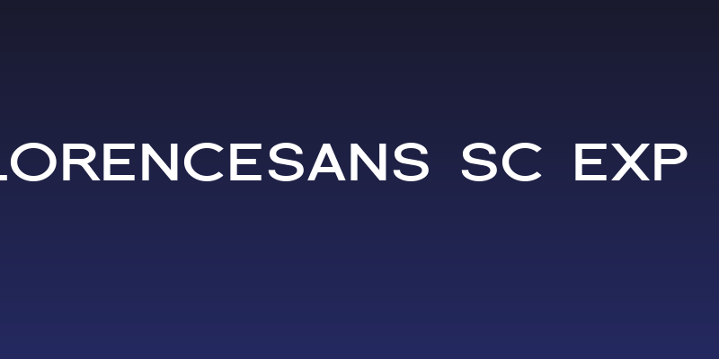SF Florencesans SC Exp Bold Social Header