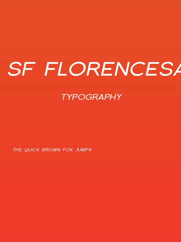 SF Florencesans SC Exp Italic Poster