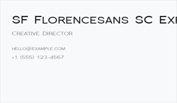 SF Florencesans SC Exp Business Card