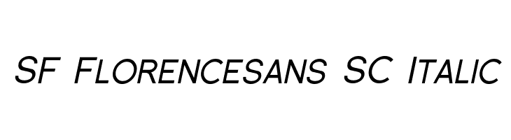 SF Florencesans SC Italic Font