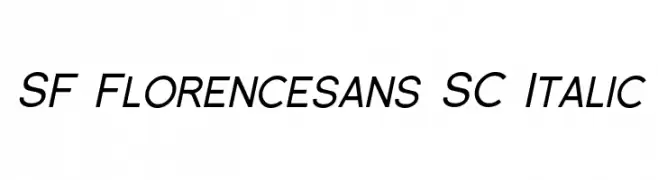 SF Florencesans SC Italic  नि: शुल्क फ़ॉन्ट्स डाउनलोड
