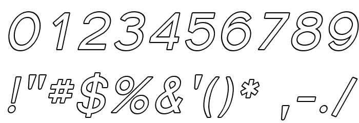 SF Florencesans SC Outline Italic Font OTHER CHARS