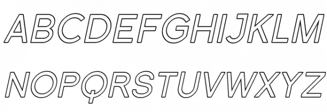 SF Florencesans SC Outline Italic 字体 大写
